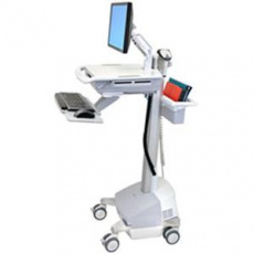 ERGOTRON StyleView® EMR Cart with LCD Arm, SLA Powered, pojízdný stojan, NTB/LCD, Klávesnice, myš, s napájením