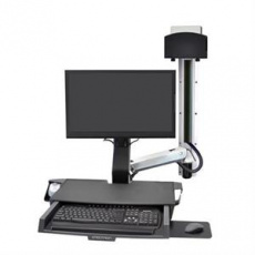 ERGOTRON StyleView® Combo System with Worksurface, Small CPU Holder (aluminum), držák na zeď, monitor/pc/myš/klávesnice