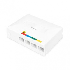 Digitus Kryt FTTX, prázdný pro 4x SC SX, LC DX povrchová montáž a na DIN lištu