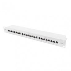 Digitus CAT 6A Patch Panel, stíněný, 1U, 24 portů, 8P8C, šedý, 483 mm (19 ")