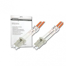 DIGITUS Fiber Optic Patch Cord, LC to LC, Multimode, OM1, 62.5/125 µ, Duplex Length 1m