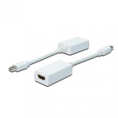Digitus kabelový adaptér DisplayPort, mini DP - HDMI typ A M / F, 0,15m, kompatibilní s DP 1.1a, CE, wh