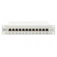 DIGITUS CAT 6A Patch Panel, stíněný, 12-portové pole se štítkem, 1U, 10 "montáž do stojanu, šedá RAL 7035