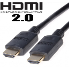 PremiumCord HDMI 2.0 High Speed + Ethernet kabel, zlacené konektory, 1,5m