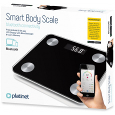 PLATINET chytrá osobní váha s Bluetooth, černá