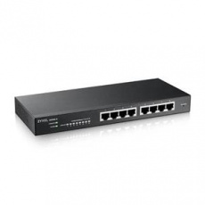 Zyxel GS1915-8, 8-port GbE Smart hybrid mode Switch, standalone or NebulaFlex Cloud, desktop, fanless