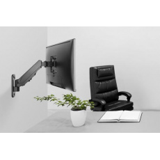DIGITUS Nástěnný držák pro Jeden monitor plynové pružiny  17-32", 8 kg (max.), černý Vesa 75x100