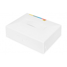 DIGITUS Zásuvka FTTH, s povrchem adaptéru 4x SC (PC) SX a montáží na lištu DIN