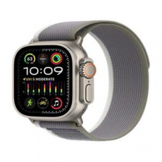Apple Watch Ultra 2 49mm titanová s zelenošedým trailovým tahem S/M