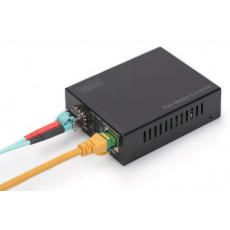 DIGITUS Professional Gigabit PoE media converter, RJ45 / SFP, PSE