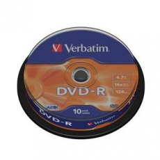 VERBATIM DVD-R AZO 4,7GB, 16x, spindle 10 ks