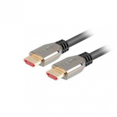 LANBERG Ultra High Speed HDMI 2.1 kabel, 48 Gbps, 8K@60Hz, 5K@120Hz, délka 1m, černý, zlacené konektory