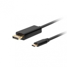 Lanberg USB-C(M)->DisplayPort(M) kabel 1m 4K 60Hz černá
