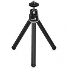 Genius Tripod 1, Stativ, vytažený 25,1cm, pro webkamery, chytré telefony a fotoaparáty, kovový, černý