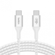 Belkin BOOST CHARGE™ USB-C/USB-C kabel 240W, 1m, bílý - odolný