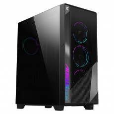 GIGABYTE herní skříň case GB-AC500G ST RGB Lighting, Mid Tower, temperované sklo, airflow design