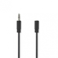 Nedis CAGB22050BK20 - Stereofonní Audio Kabel | 3,5mm Zástrčka - 3,5mm Zásuvka | 2 m | Černá barva