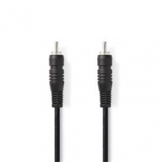 Nedis CAGB24170BK20 - Digitální Audio kabel | RCA Zástrčka - RCA Zástrčka | 2 m | Černá barva