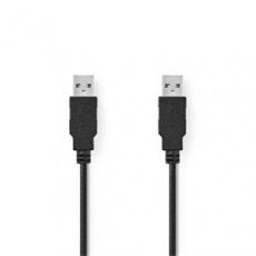 Nedis CCGB60000BK20 - USB 2.0 kabel | A Zástrčka - A Zástrčka | 2 m | Černá barva