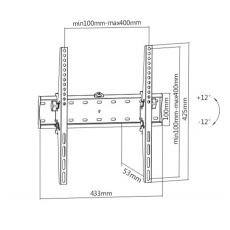GEMBIRD Držák TV WM-55T-02, 32"-55" (40kg), náklopný