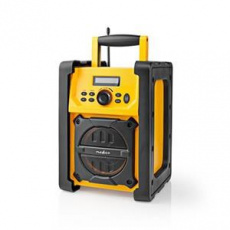 Nedis RDFM3100YW - FM Rádio na staveniště| 15 W | Bluetooth® | IPX5 | Držadlo | Černá / Žlutá