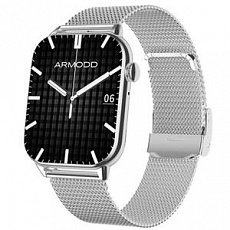 ARMODD Prime stříbrná kov + silikonový řemínek