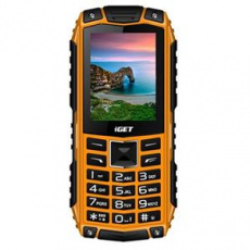 iGET Defender D10 Orange - Odolný telefon/2,4"/320x240/Dual SIM/foto 0,3 MPx/32Mb+32Mb/baterie 2500mAh/svítilna/IP68