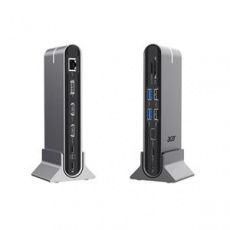 Acer 15in1 Type-C Universal Docking Station : USB-C, 2x USB-A 2.0, 1x USB-A 3.2 Gen2, 1x USB-A 3.2 Gen1, 1x USB-C Gen1,