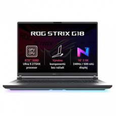 ASUS ROG Strix G18 - Ultra 9 Processor 275HX/32GB/1TB SSD/RTX 5080 16GB/18"/2,5K/IPS/240Hz/2y PUR/Win 11 Home/šedá