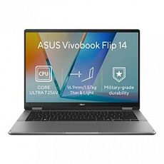 ASUS Vivobook 14 Flip - Ultra 7 Processor 256V/16GB/1TB SSD/14"/WUXGA/OLED/Touch/2y PUR/Win 11 Home/šedá