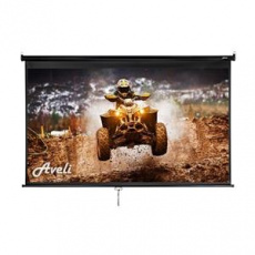 AVELI nástěnné projekční plátno, 204x115cm (16:9) 92", černý tubus