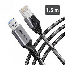 AXAGON ADE-AM15 USB-A Gigabit Ethernet adaptér s integrovaným síťovým CAT6 kabelem RJ-45 (1,5 m)l