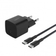 Belkin BOOST CHARGE™ 25W USB-C Power Delivery PPS nástěnná nabíječka + 1m USB-C na USB-C kabel, černá