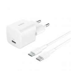 Belkin BOOST CHARGE™ 25W USB-C Power Delivery PPS nástěnná nabíječka + 1m USB-C na USB-C kabel, bílá