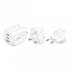 Belkin BOOST CHARGE™ PRO 70W 3-portová USB-C Power Delivery GaN PPS nástěnná nabíječka, bílá
