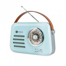 CONNECT IT Hyperbass RetroBEAT FM rádio a bezdrátový reproduktor TYRKYSOVÝ