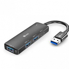 C-TECH HUB USB, UHB-U3-AC, 1x USB-A 3.0, 2x USB-A 2.0,1x USB-C, černá