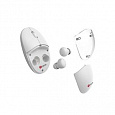 C-TECH Myš s TWS sluchátky WLM-21 Dual mode, bezdrátová, BT5.0 + 2,4GHz, 1600DPI, 3 tlačítka, USB nano receiver, bílá