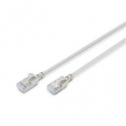 DIGITUS CAT 6A F-FTP Slim Patch cord, Cu, LSZH AWG 32/7, length 0.3m, Grey