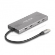 Delock 7portový USB Hub 10 Gb/s se 4 x USB Type-C samice a 3 x USB Type-A samice s PD 80 W