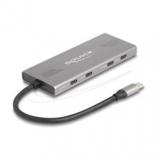 Delock 7portový USB Hub 10 Gb/s se 4 x USB Type-C samice a 3 x USB Type-A samice s PD 80 W