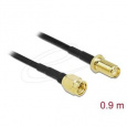 Delock Anténní kabel SMA samec na SMA samice LMR/CFD100 0,9 m low loss