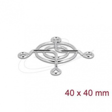 Delock Mřížka ventilátoru, 40 x 40 mm, stříbrná