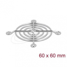 Delock Mřížka ventilátoru, 60 x 60 mm, stříbrná