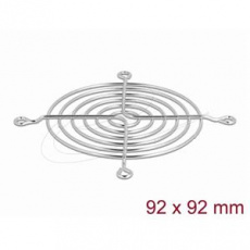 Delock Mřížka ventilátoru, 92 x 92 mm, stříbrná
