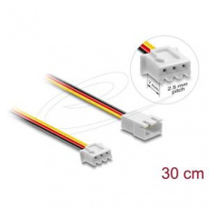 Delock Prodlužovací kabel ventilátoru ze zástrčky na zásuvku, 3 pinový, 30 cm