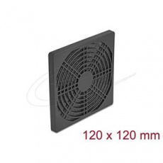 Delock Rošt ventilátoru s protiprachovým filtrem, rozměr 120 x 120 mm, černý