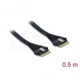 Delock Kabel PCIe 4.0 Slim SAS SFF-8654 8i na Slim SAS SFF-8654 8i, 0,5 m