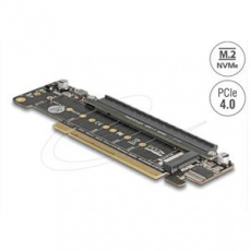 Delock Karta PCI Express 4.0 x16 Riser se 2 x sloty M.2 Key M NVMe - větvení