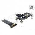 Delock Adaptér PCI Express 3.0 x4 na M.2 Key M s ventilátorem a kabelem, 10 cm